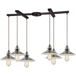 E103326 Multi Light Pendant Light - Oiled Rubbed Bronze E103326 Multi Light Pendant Light - Oiled Rubbed Bronze