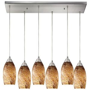 E200016RCMG Galaxy Multi Light Pendant Light - Satin Nickel / Misty Lavender E200016RCMG Galaxy Multi Light Pendant Light - Satin Nickel / Misty Lavender