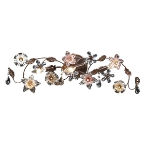 E200753 Cristallo Fiore 3 Bulb Bathroom Lighting - Deep Rust E200753 Cristallo Fiore 3 Bulb Bathroom Lighting - Deep Rust