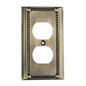 E2500AB Clickplates Outlet Plate Switch Plate - Antique Brass E2500AB Clickplates Outlet Plate Switch Plate - Antique Brass