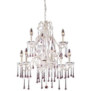 E400363RS Opulence Mid Sized Chandelier Chandelier - Antique White / Rose E400363RS Opulence Mid Sized Chandelier Chandelier - Antique White / Rose