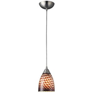 E4161CLED Arco Baleno Mini-Pendant Pendant Light - Satin Nickel / Coco E4161CLED Arco Baleno Mini-Pendant Pendant Light - Satin Nickel / Coco