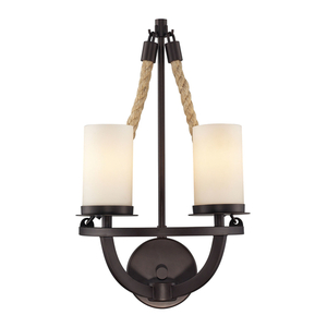 E630402 Natural Rope Multi Bulb Wall Sconce - Aged Bronze E630402 Natural Rope Multi Bulb Wall Sconce - Aged Bronze