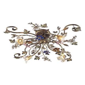 E91054 Brillare Flush Mount Ceiling Light - Bronzed Rust E91054 Brillare Flush Mount Ceiling Light - Bronzed Rust