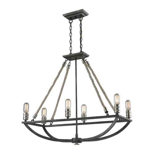 E630556 Natural Rope Mid Sized Chandelier Silvered E630556 Natural Rope Mid Sized Chandelier Silvered Graphite At Fergusonshowrooms Com