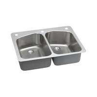 Double Bowl Kitchen Sink 33 x 22 x 10-1/2 Double Bowl Kitchen Sink 33 x 22 x 10-1/2