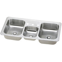 Triple Bowl Kitchen Sink 43'' x 22'' x 7'' Triple Bowl Kitchen Sink 43'' x 22'' x 7''