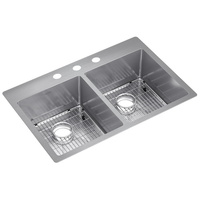 Double Bowl Kitchen Sink 33 x 22 x 9 Double Bowl Kitchen Sink 33 x 22 x 9