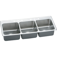Triple Bowl Kitchen Sink 63 in x 22 in x 10-1/8 in