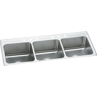 Triple Bowl Kitchen Sink 63 in x 22 in x 10-1/8 in
