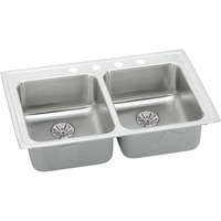 Double Bowl Kitchen Sink 33 x 19-1/2 x 6-1/2 Double Bowl Kitchen Sink 33 x 19-1/2 x 6-1/2