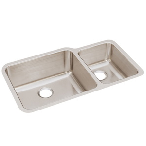 EELUH3520R Lustertone Stainless Steel Undermount - Double Bowl Kitchen Sink - Stainless Steel EELUH3520R Lustertone Stainless Steel Undermount - Double Bowl Kitchen Sink - Stainless Steel
