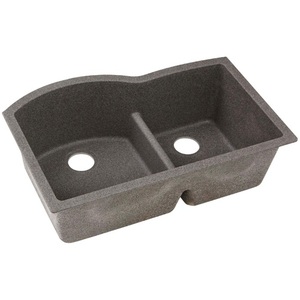 Eelghu3322rsl0 Quartz Clic White Color Undermount Double Bowl Eelghu3322rsl0 Quartz Clic White Color Undermount Double Bowl Kitchen Sink Slate