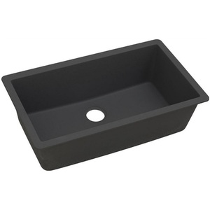 EELGRU13322BK0 Quartz Classic White/Color Undermount - Single Bowl Kitchen Sink - Black EELGRU13322BK0 Quartz Classic White/Color Undermount - Single Bowl Kitchen Sink - Black