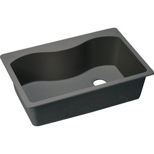 EELGS3322RBK0 Quartz Classic White/Color Single Bowl Kitchen Sink - Black EELGS3322RBK0 Quartz Classic White/Color Single Bowl Kitchen Sink - Black