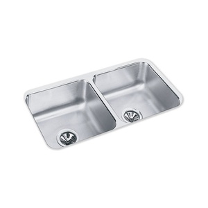 EELUH3116 Lustertone Stainless Steel Undermount - Double Bowl Kitchen Sink - Stainless Steel EELUH3116 Lustertone Stainless Steel Undermount - Double Bowl Kitchen Sink - Stainless Steel