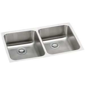 EELUHAD311850 Lustertone Stainless Steel Undermount - Double Bowl Kitchen Sink - Stainless Steel EELUHAD311850 Lustertone Stainless Steel Undermount - Double Bowl Kitchen Sink - Stainless Steel