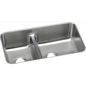EELUHAQD32179 Gourmet Stainless Steel Undermount - Double Bowl Kitchen Sink - Stainless Steel EELUHAQD32179 Gourmet Stainless Steel Undermount - Double Bowl Kitchen Sink - Stainless Steel