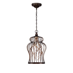 E26367019 Fanta Entrance / Foyer Pendant Light - Oil Rubbed Bronze / Silver Leaf E26367019 Fanta Entrance / Foyer Pendant Light - Oil Rubbed Bronze / Silver Leaf