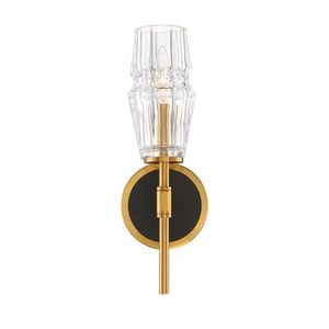 E35936015 Gladstone 1 Bulb Wall Sconce - Antique Brass & Black E35936015 Gladstone 1 Bulb Wall Sconce - Antique Brass & Black