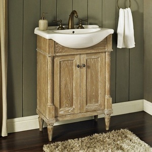 F142eu2617 Rustic Chic Vanity Base Bathroom Vanity Weathered Oak