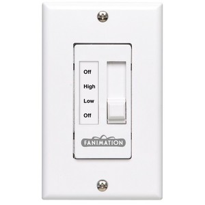 FANIC3 Single Slide Control Ceiling Fan Control - White FANIC3 Single Slide Control Ceiling Fan Control - White