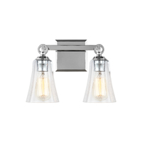 Bathroom Lighting (2 Bulbs) 13-1/2" Width Bathroom Lighting (2 Bulbs) 13-1/2" Width