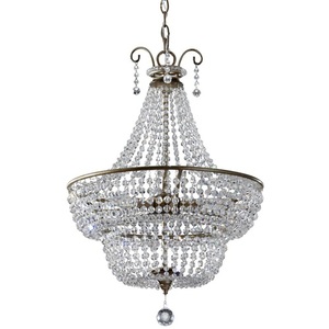 MF27433BUS Dutchess Mini Chandelier - Burnished Silver MF27433BUS Dutchess Mini Chandelier - Burnished Silver