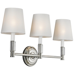 GLVS43003PN Lismore 3 Bulb Bathroom Lighting - Polished Nickel GLVS43003PN Lismore 3 Bulb Bathroom Lighting - Polished Nickel