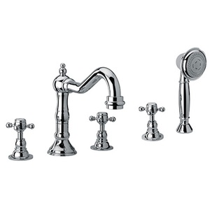 F8810900CPC Caffe Deck Mount With Handshower Tub Faucet - Polished Chrome F8810900CPC Caffe Deck Mount With Handshower Tub Faucet - Polished Chrome