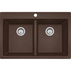 FDIG62D91MOC Primo White/Color Dual Mount Double Bowl Kitchen Sink - Mocha FDIG62D91MOC Primo White/Color Dual Mount Double Bowl Kitchen Sink - Mocha