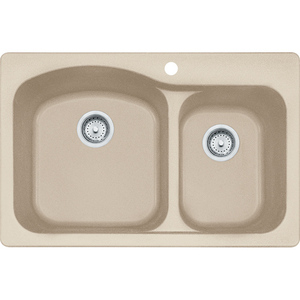 FDIG62F91CHA Gravity White/Color Dual Mount Double Bowl Kitchen Sink - Champagne FDIG62F91CHA Gravity White/Color Dual Mount Double Bowl Kitchen Sink - Champagne