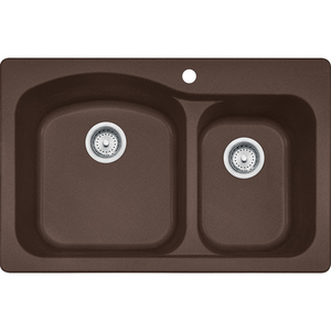 FDIG62F91MOC Gravity White/Color Dual Mount Double Bowl Kitchen Sink - Mocha FDIG62F91MOC Gravity White/Color Dual Mount Double Bowl Kitchen Sink - Mocha