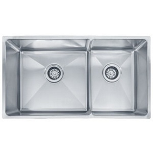 FPSX120309 Professional Stainless Steel Double Bowl Kitchen Sink - Stainless Steel FPSX120309 Professional Stainless Steel Double Bowl Kitchen Sink - Stainless Steel