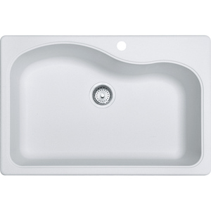 FSP33221 Gravity White/Color Dual Mount Single Bowl Kitchen Sink - White FSP33221 Gravity White/Color Dual Mount Single Bowl Kitchen Sink - White