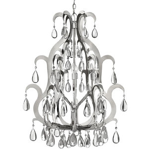 FFR43352PSS Xanadu Large Foyer Chandelier Chandelier - Polished Stainless Steel FFR43352PSS Xanadu Large Foyer Chandelier Chandelier - Polished Stainless Steel
