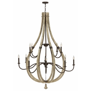 FFR40579IRR Middlefield Large Foyer Chandelier Chandelier - Iron Rust FFR40579IRR Middlefield Large Foyer Chandelier Chandelier - Iron Rust