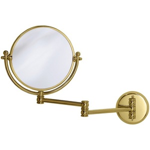 G1410 Magnifying Mirror Bathroom Accessory - Polished Brass G1410 Magnifying Mirror Bathroom Accessory - Polished Brass