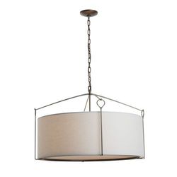 H1042551039 Bow Drum Pendant Pendant Light - Burnished Steel H1042551039 Bow Drum Pendant Pendant Light - Burnished Steel