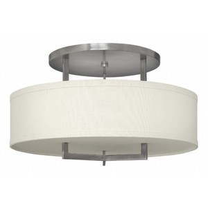 H3211AN Hampton Semi Flush Mount Ceiling Light - Antique Nickel H3211AN Hampton Semi Flush Mount Ceiling Light - Antique Nickel