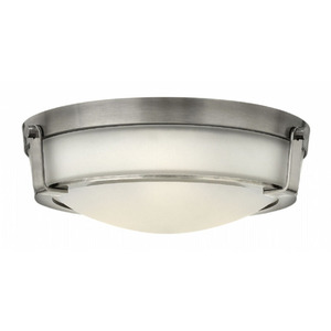 H3225AN Hathaway Flush Mount Ceiling Light - Antique Nickel / White H3225AN Hathaway Flush Mount Ceiling Light - Antique Nickel / White