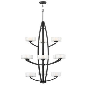 H3876SK Meridian Large Foyer Chandelier Chandelier - Satin Black H3876SK Meridian Large Foyer Chandelier Chandelier - Satin Black