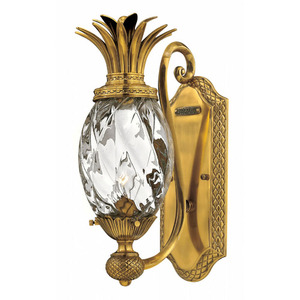 H4140BB Plantation 1 Bulb Wall Sconce - Burnished Brass H4140BB Plantation 1 Bulb Wall Sconce - Burnished Brass