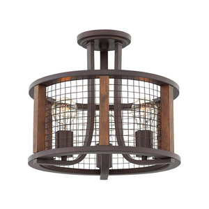 H4823IR Beckett Semi Flush Mount Ceiling Light - Iron Rust H4823IR Beckett Semi Flush Mount Ceiling Light - Iron Rust