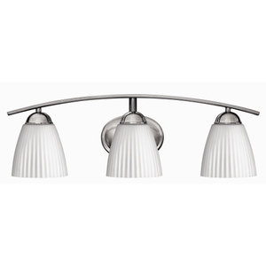 H5073BN Devon 3 Bulb Bathroom Lighting - Brushed Nickel H5073BN Devon 3 Bulb Bathroom Lighting - Brushed Nickel