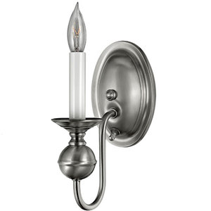 H5120PW Virginian 1 Bulb Wall Sconce - Pewter H5120PW Virginian 1 Bulb Wall Sconce - Pewter