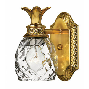 H5310BB Plantation 1 Bulb Wall Sconce - Burnished Brass H5310BB Plantation 1 Bulb Wall Sconce - Burnished Brass
