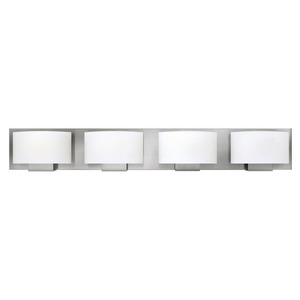 H53554BN Mila 4 or More Bulb Bathroom Lighting - Brushed Nickel H53554BN Mila 4 or More Bulb Bathroom Lighting - Brushed Nickel
