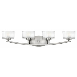 H5594BN Meridian 4 or More Bulb Bathroom Lighting - Brushed Nickel H5594BN Meridian 4 or More Bulb Bathroom Lighting - Brushed Nickel
