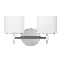 Bathroom Lighting (2 Bulbs) 13-3/4" Width